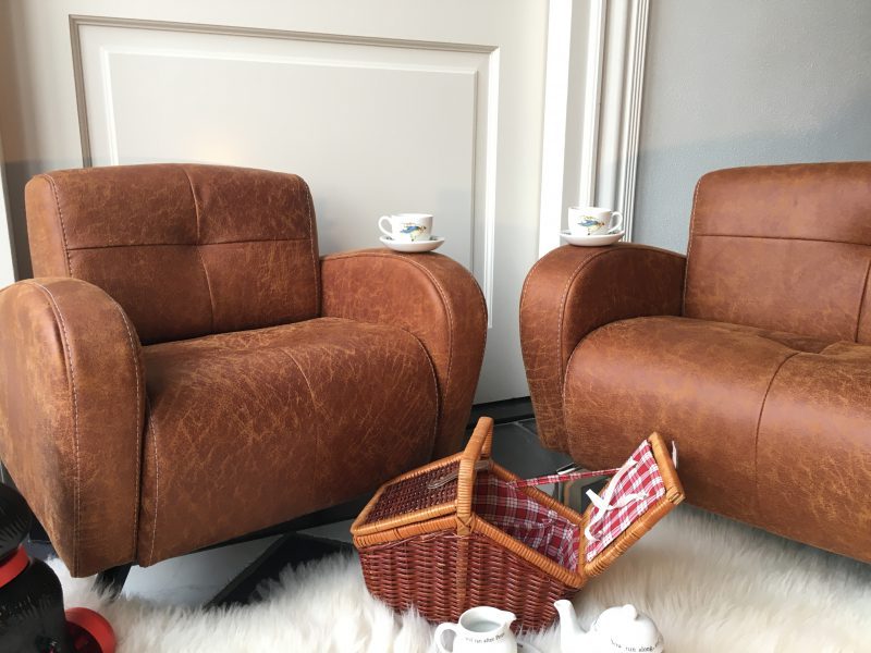 Kinderfauteuil Tekkie Hufterproof Cognac