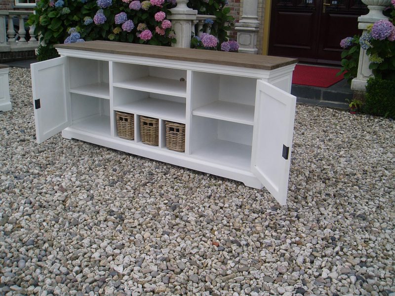 Tv Meubel Napoli Landelijk Wit 168cm